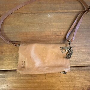 A.S.98 Tan Leather Crossbody with Decorative Charms (purchased in Como, Italy)